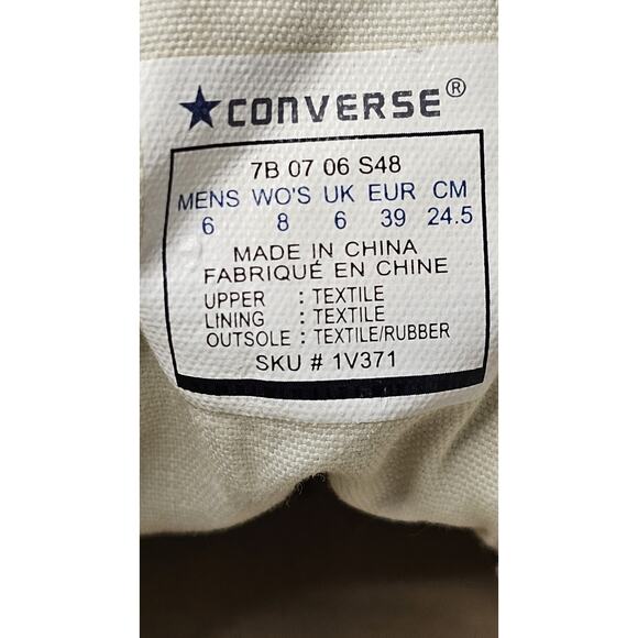 Vtg Converse Limited Edition Chuck Taylor Low Top Sneakers Patched Distressed W8 - Picture 10 of 11